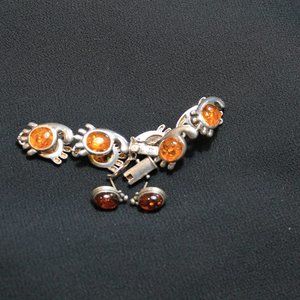 Amber bracelet/stud earrings